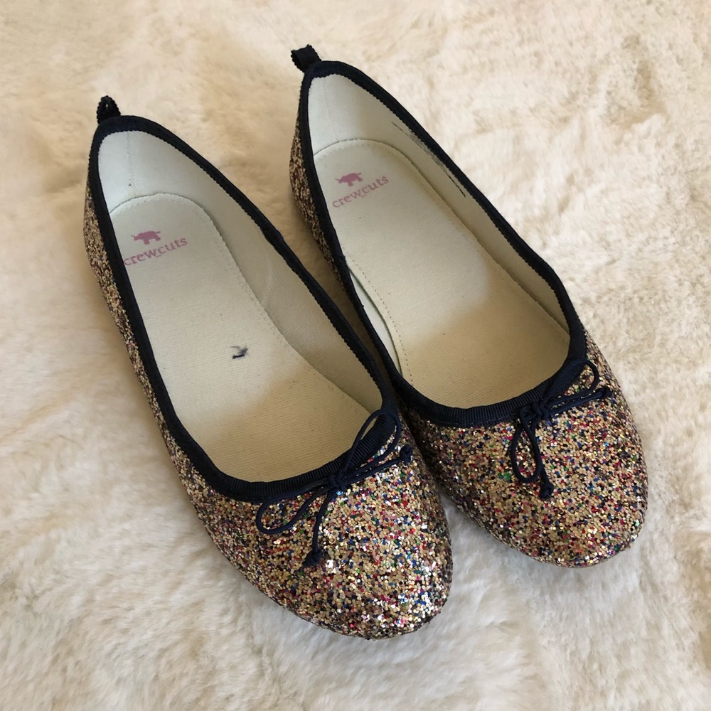 Crewcuts glitter flats, Size 3